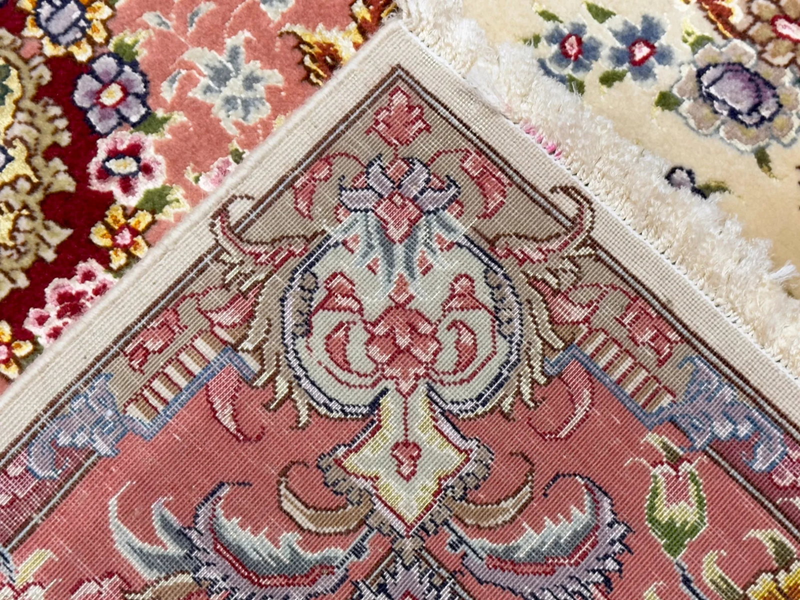 Extremely Fine Vintage Persian Tabriz Wool and Silk Rug 3'4" X 5'2" - 8