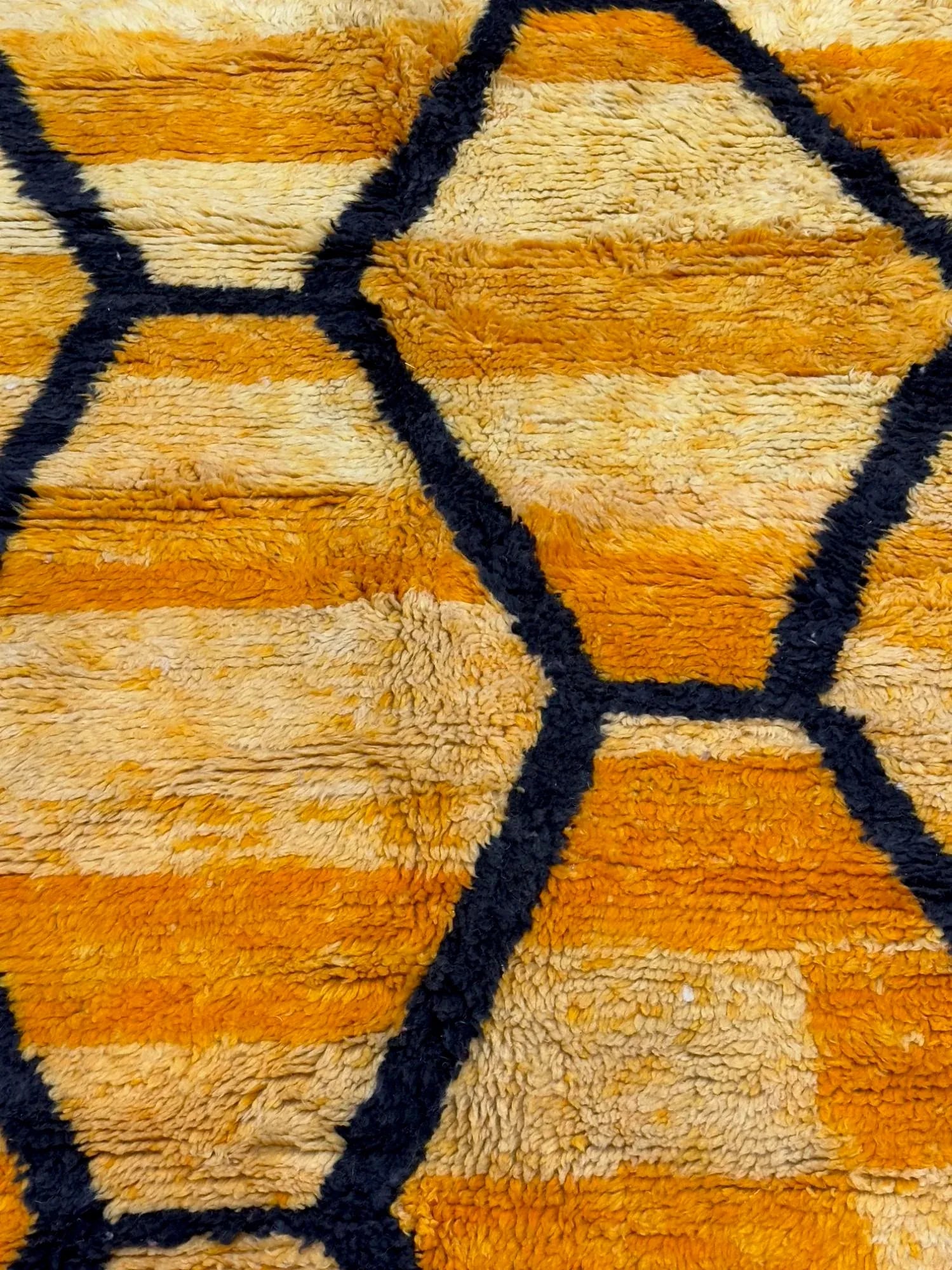 Vintage Yellow & Orange Moroccan Rug 6'9" X 9'7" - 6