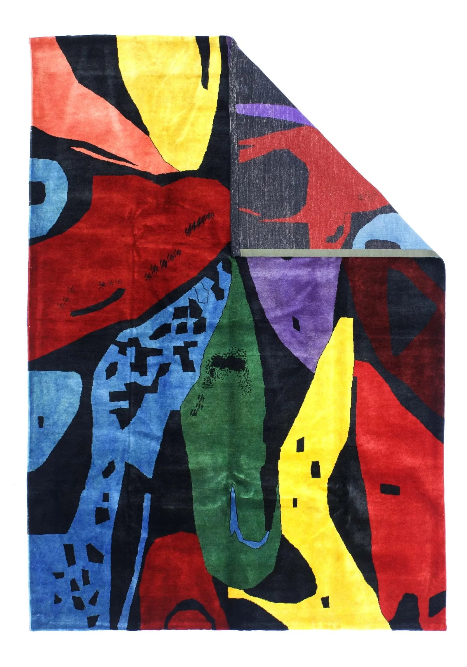 Mid Century French Artistic Wool Rug 5'8" X 8'0" - 2