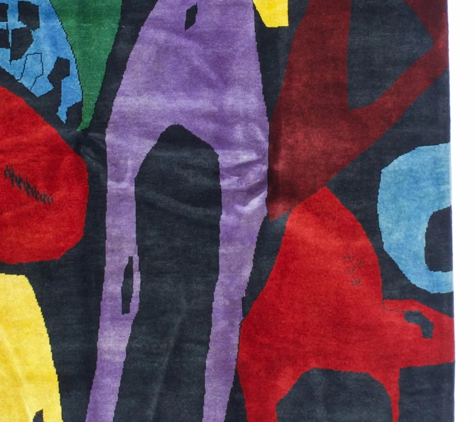 Mid Century French Artistic Wool Rug 5'8" X 8'0" - 5