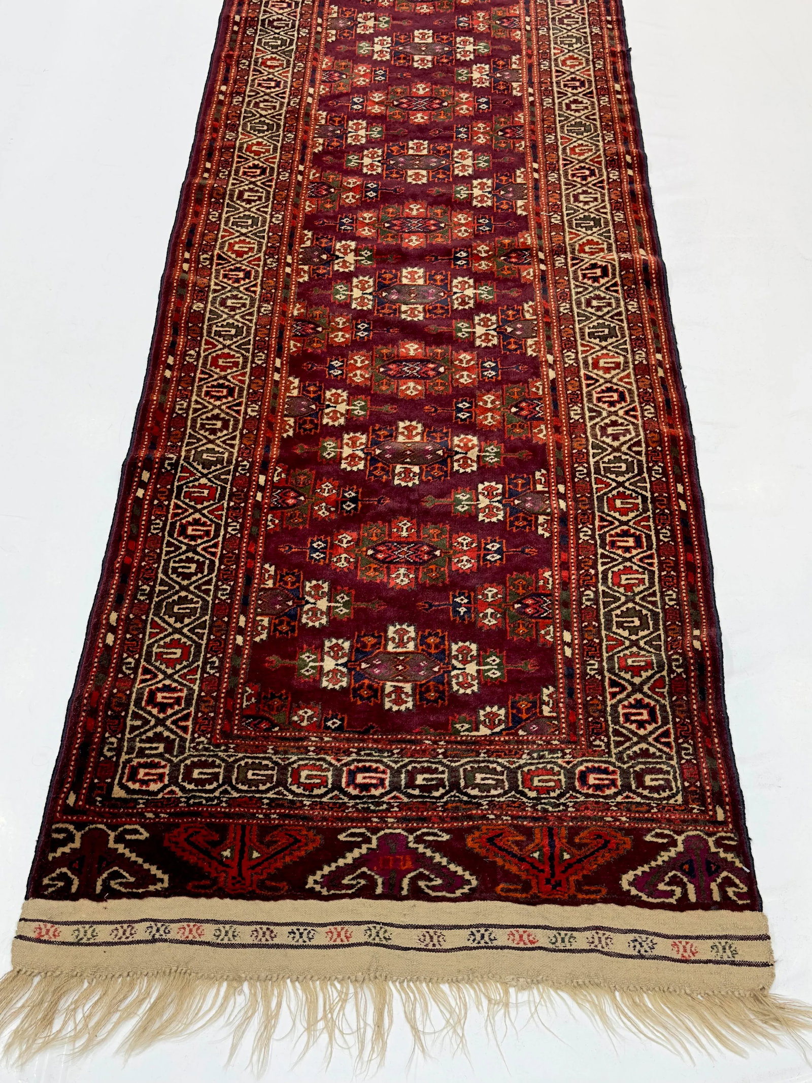 Antique Fine Turkmen Tribal Runner 2'11" X 8'11" - 14