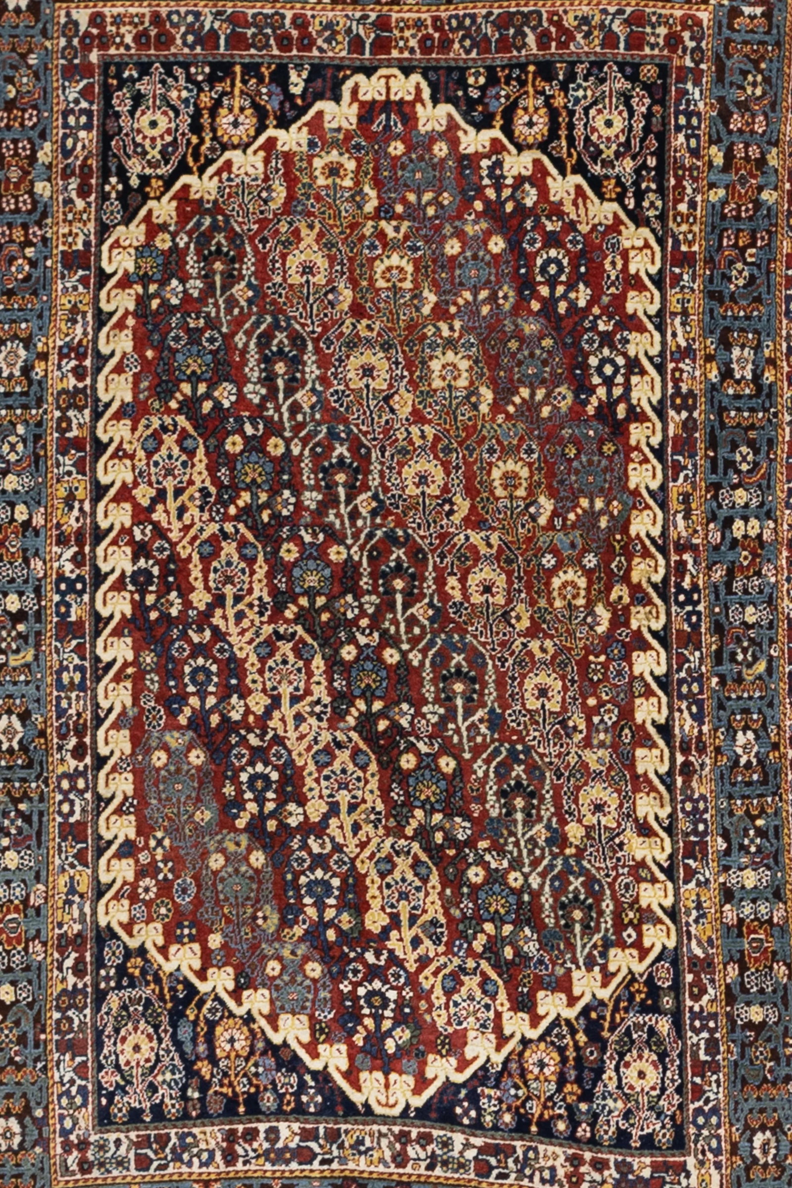 Antique Persian Qashqai Rug 4'8" X 7'11" - 4