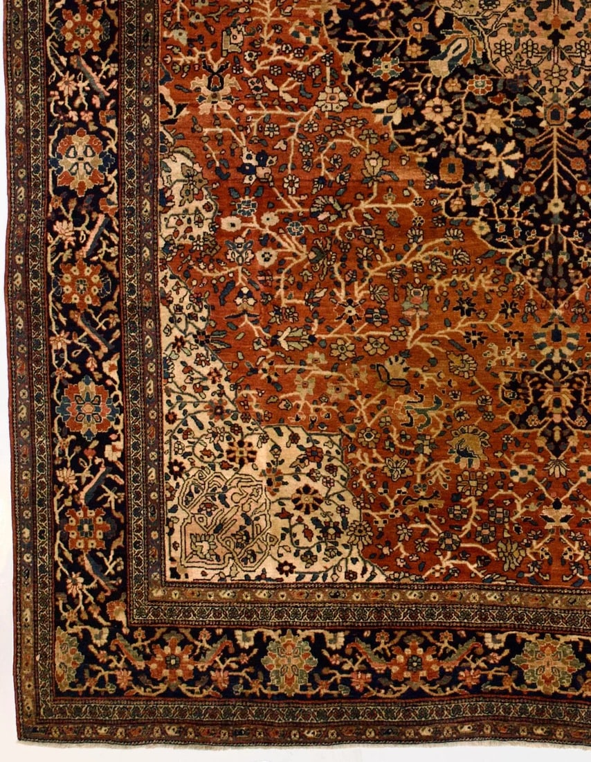 Antique Persian Farahan Sarouk Rug 8'9" X 11'6" - 3