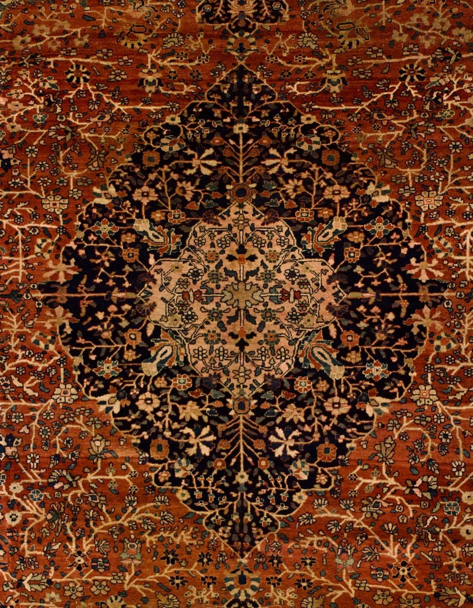 Antique Persian Farahan Sarouk Rug 8'9" X 11'6" - 4