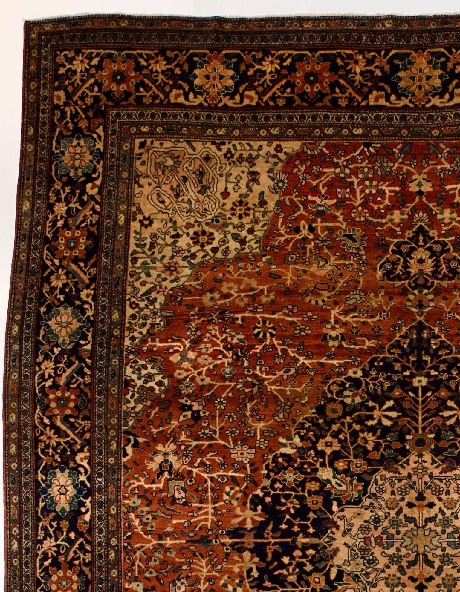 Antique Persian Farahan Sarouk Rug 8'9" X 11'6" - 5