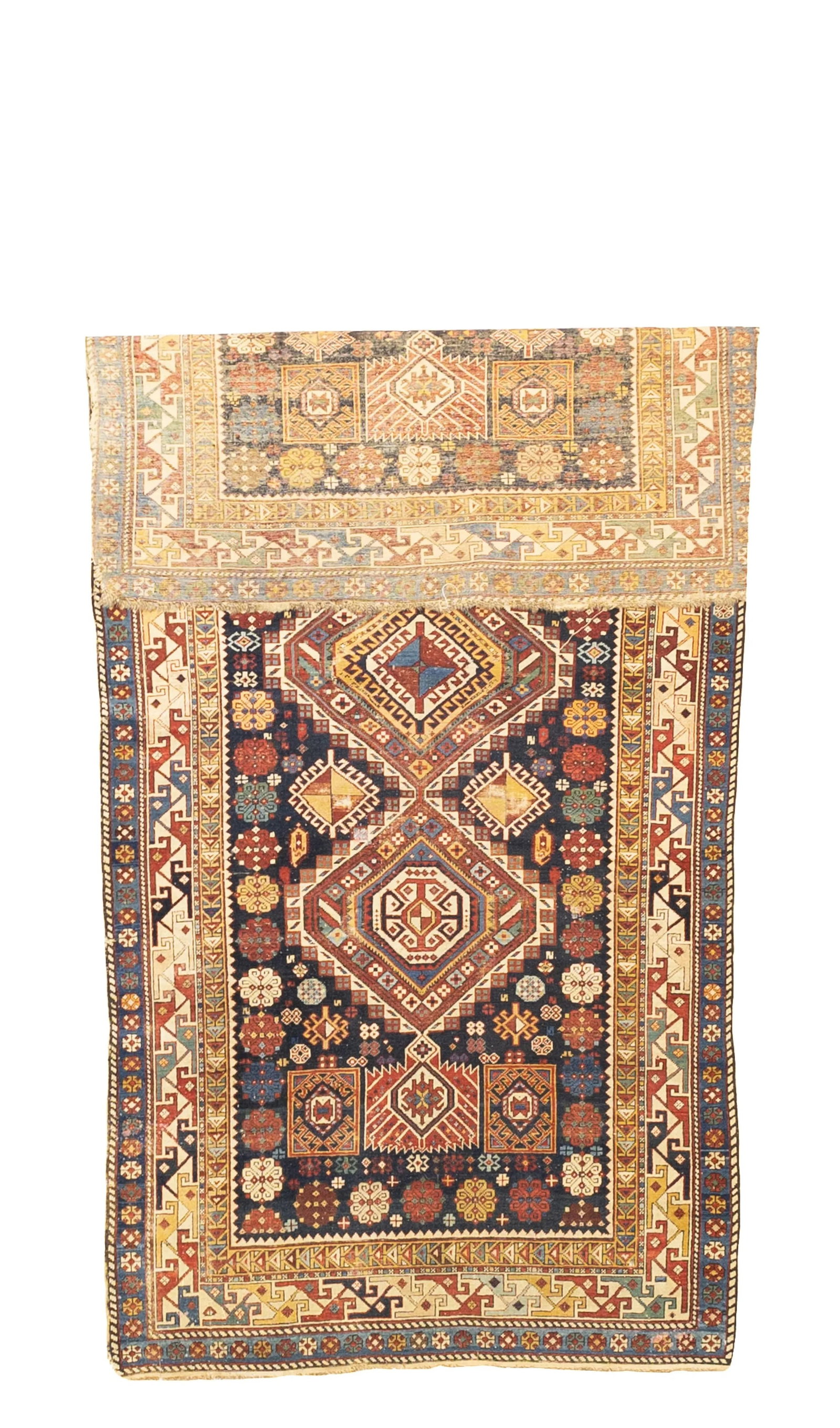Antique Caucasian Shirvan Rug 4' X 7'11" - 2