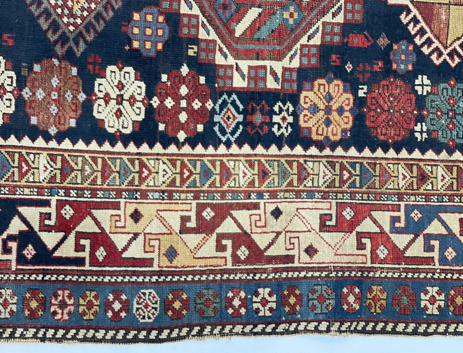 Antique Caucasian Shirvan Rug 4' X 7'11" - 3