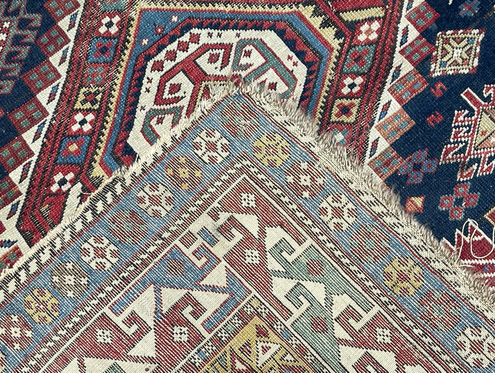 Antique Caucasian Shirvan Rug 4' X 7'11" - 7