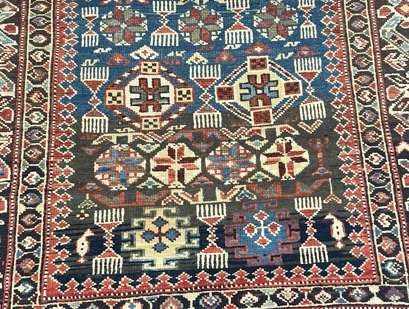 Antique Caucasian Kuba Rug 3'10" X 6'3" - 5