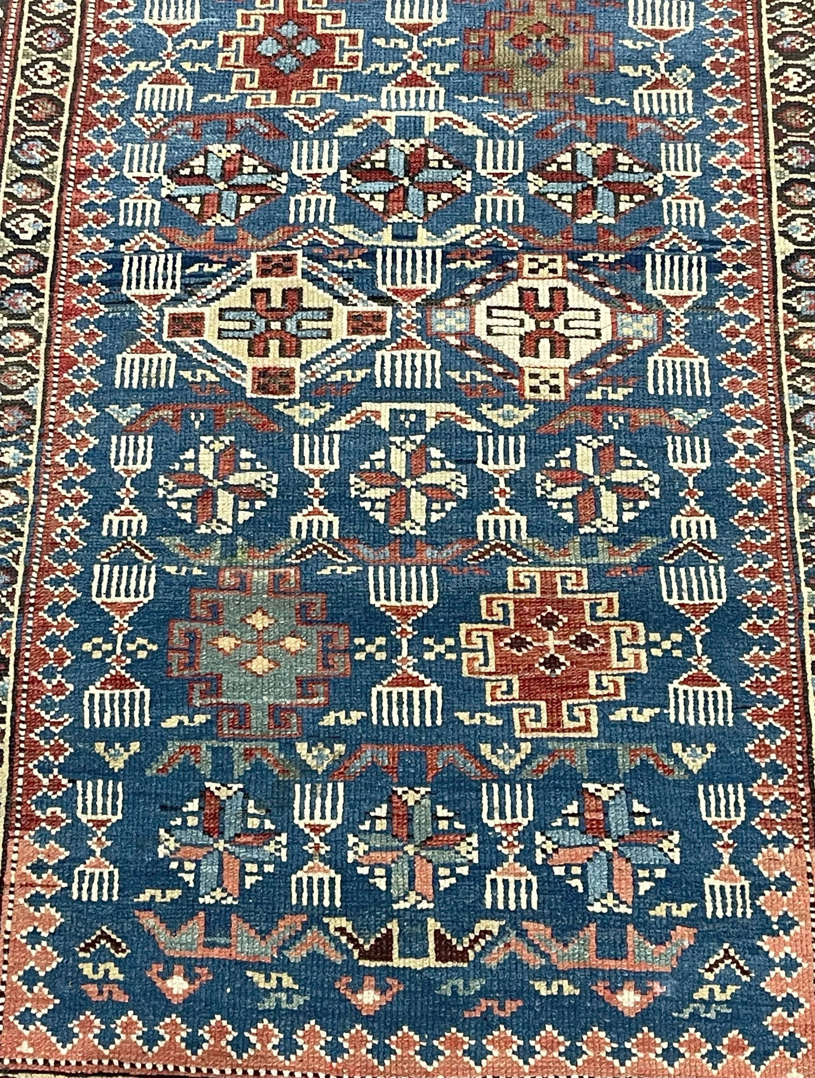 Antique Caucasian Kuba Rug 3'10" X 6'3" - 6