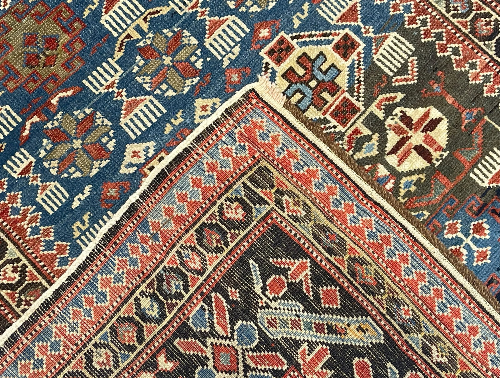 Antique Caucasian Kuba Rug 3'10" X 6'3" - 7