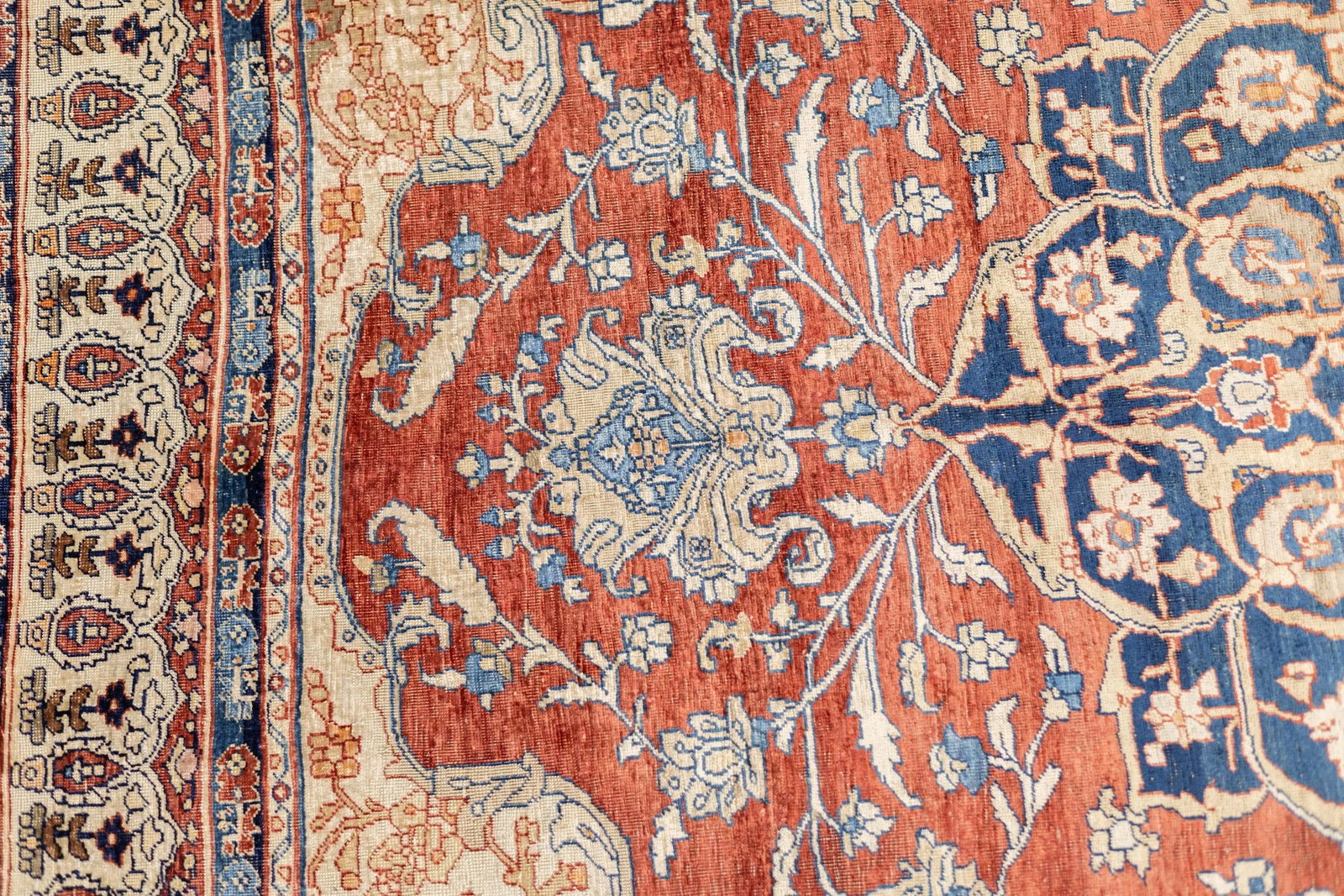 Antique Fine and Rare Persian Heriz Rug 4'7" X 6'6" - 8