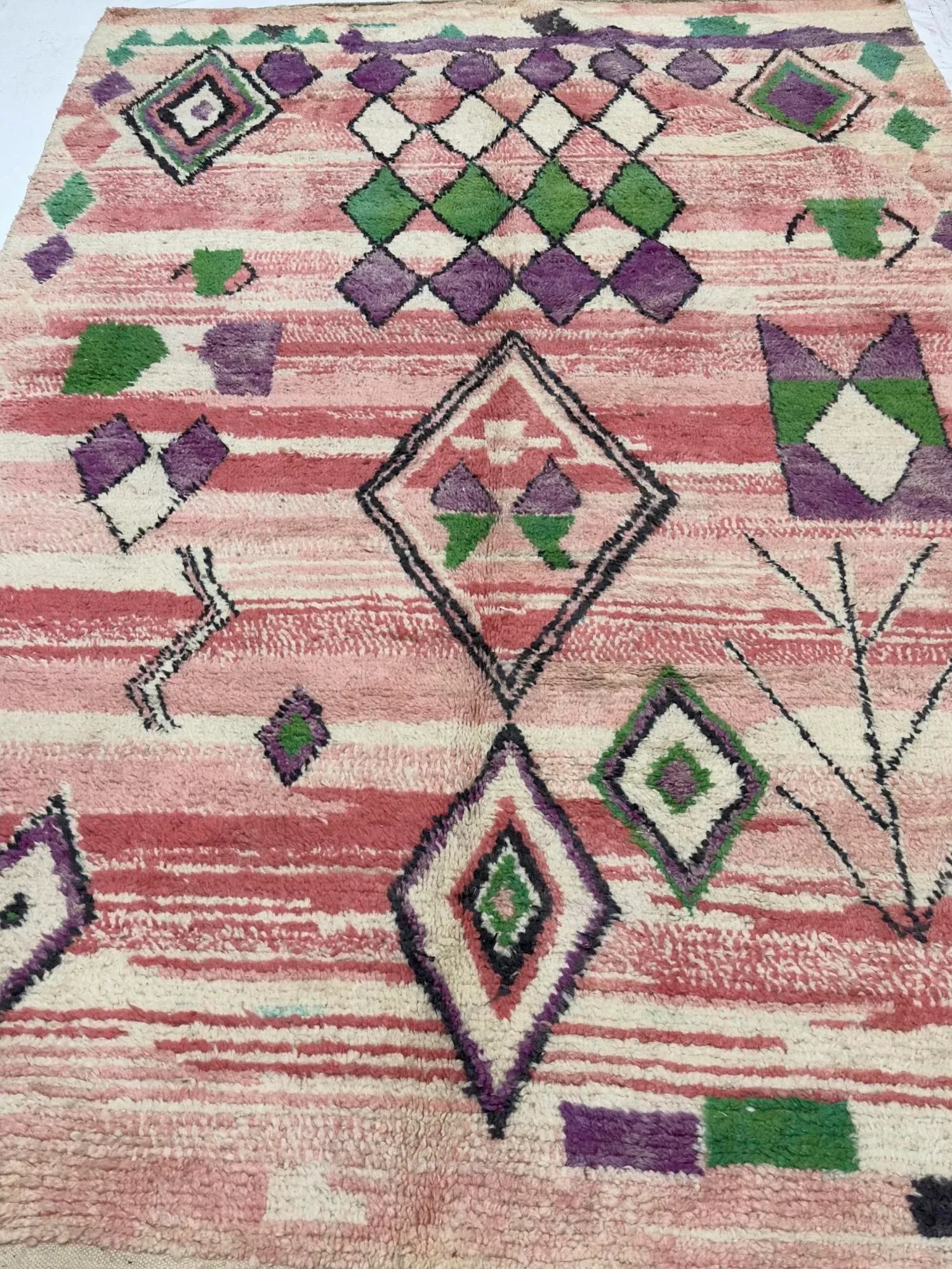 Vintage Moroccan Rug 6'7" X 10'0" - 9