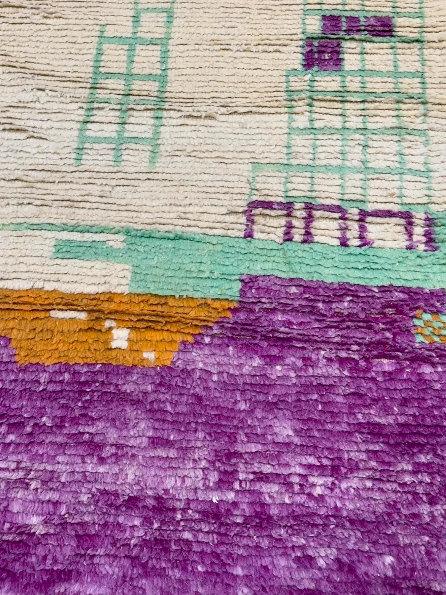 Mid Century Moroccan Rug 6'5" X 9'6" - 3