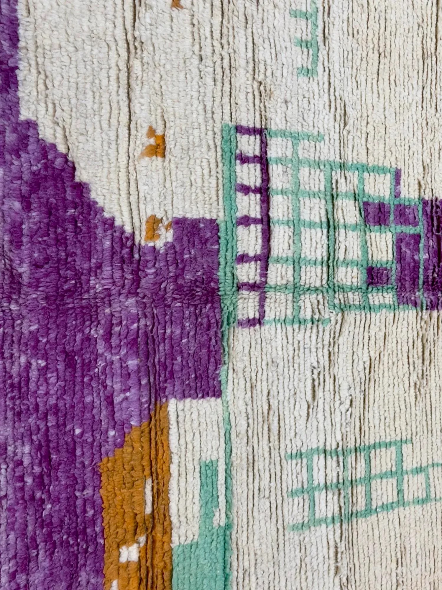 Mid Century Moroccan Rug 6'5" X 9'6" - 4
