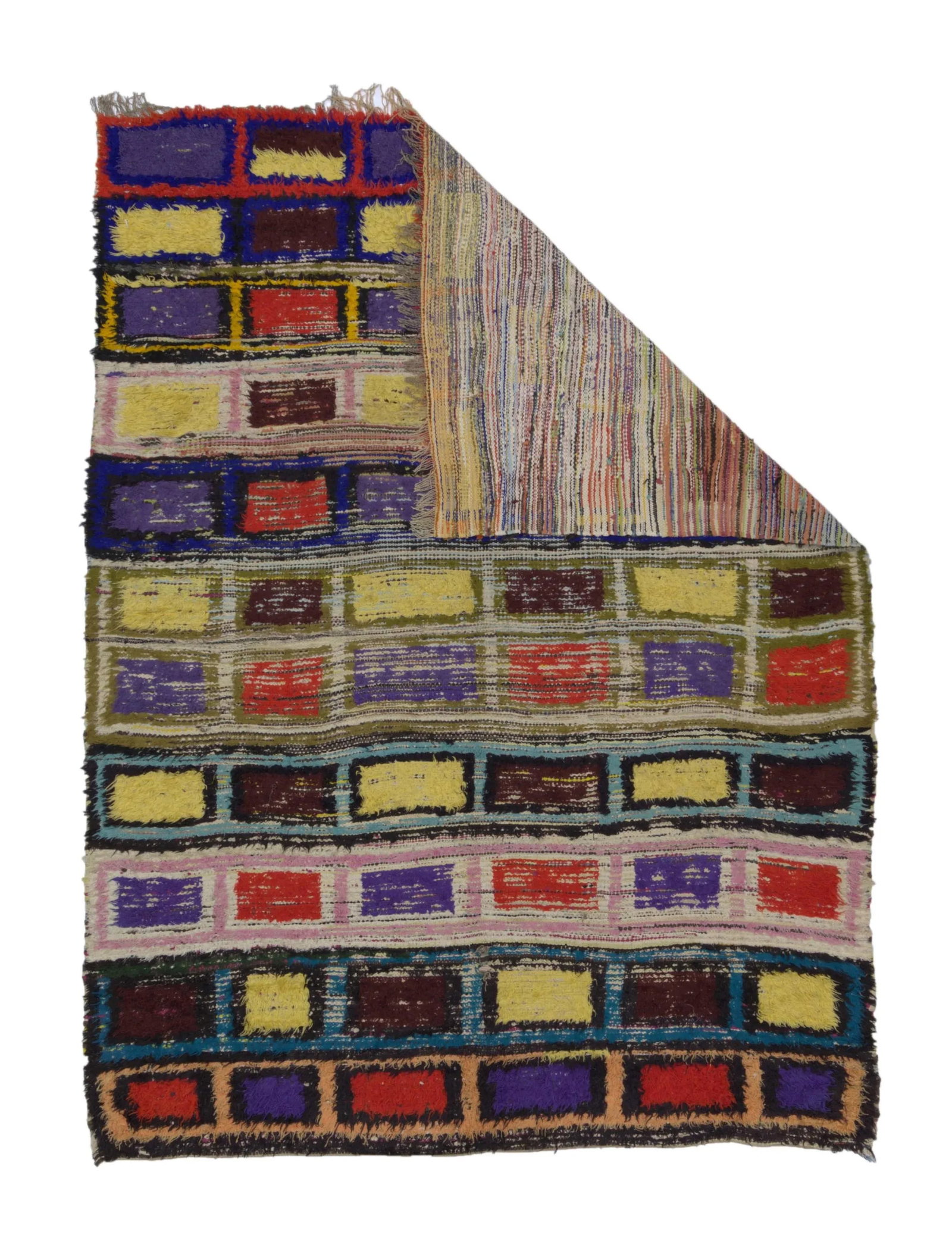 Mid Century Moroccan Rug 4'11" X 6'7" - 2
