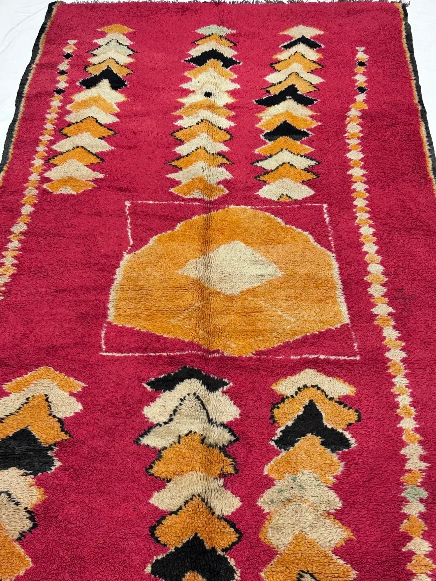 Mid Century Moroccan Rug 4'7" X 8'5" - 6