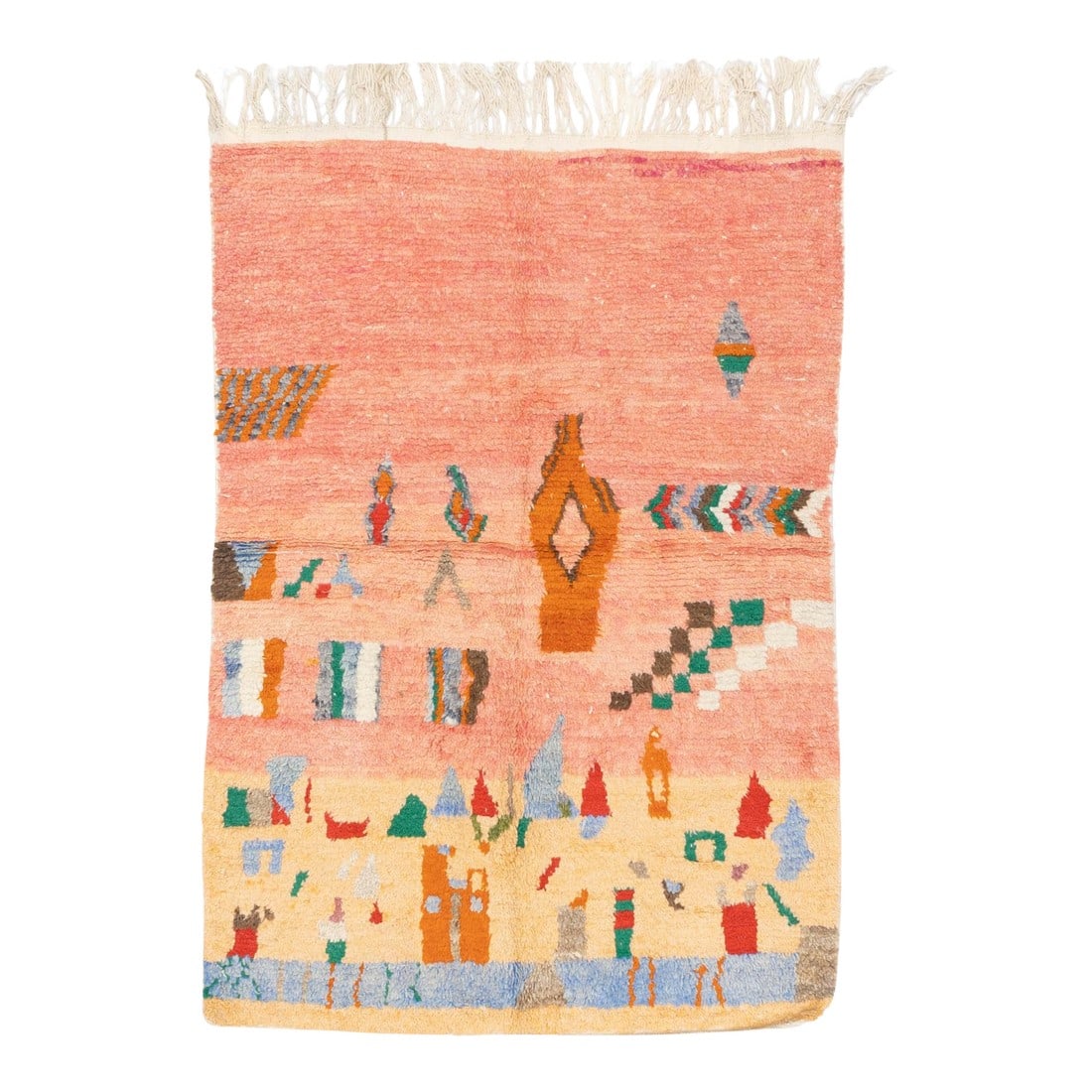 Mid Century Moroccan Rug 4'1" X 5'10" (1 of 6)