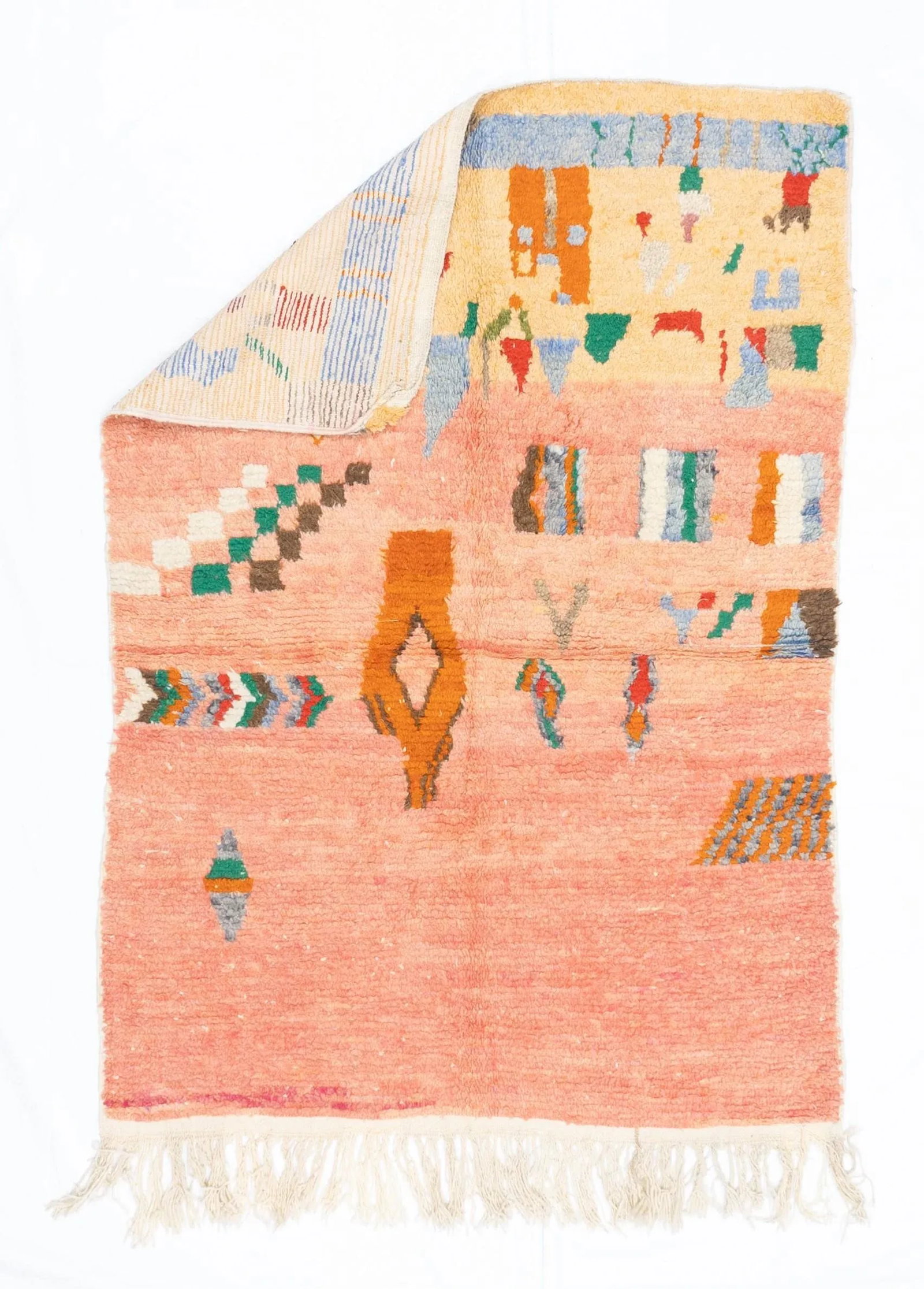 Mid Century Moroccan Rug 4'1" X 5'10" - 2