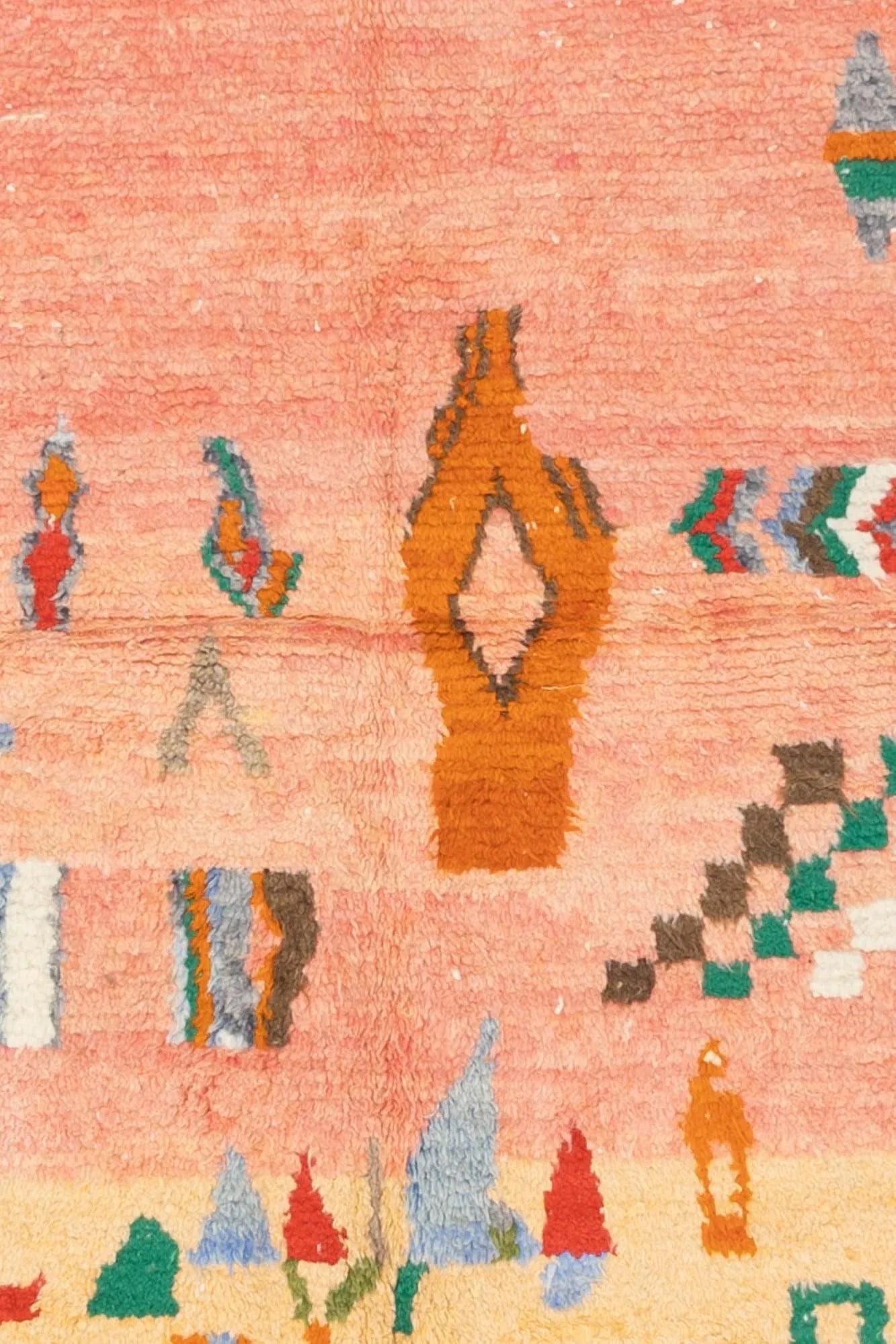 Mid Century Moroccan Rug 4'1" X 5'10" - 3