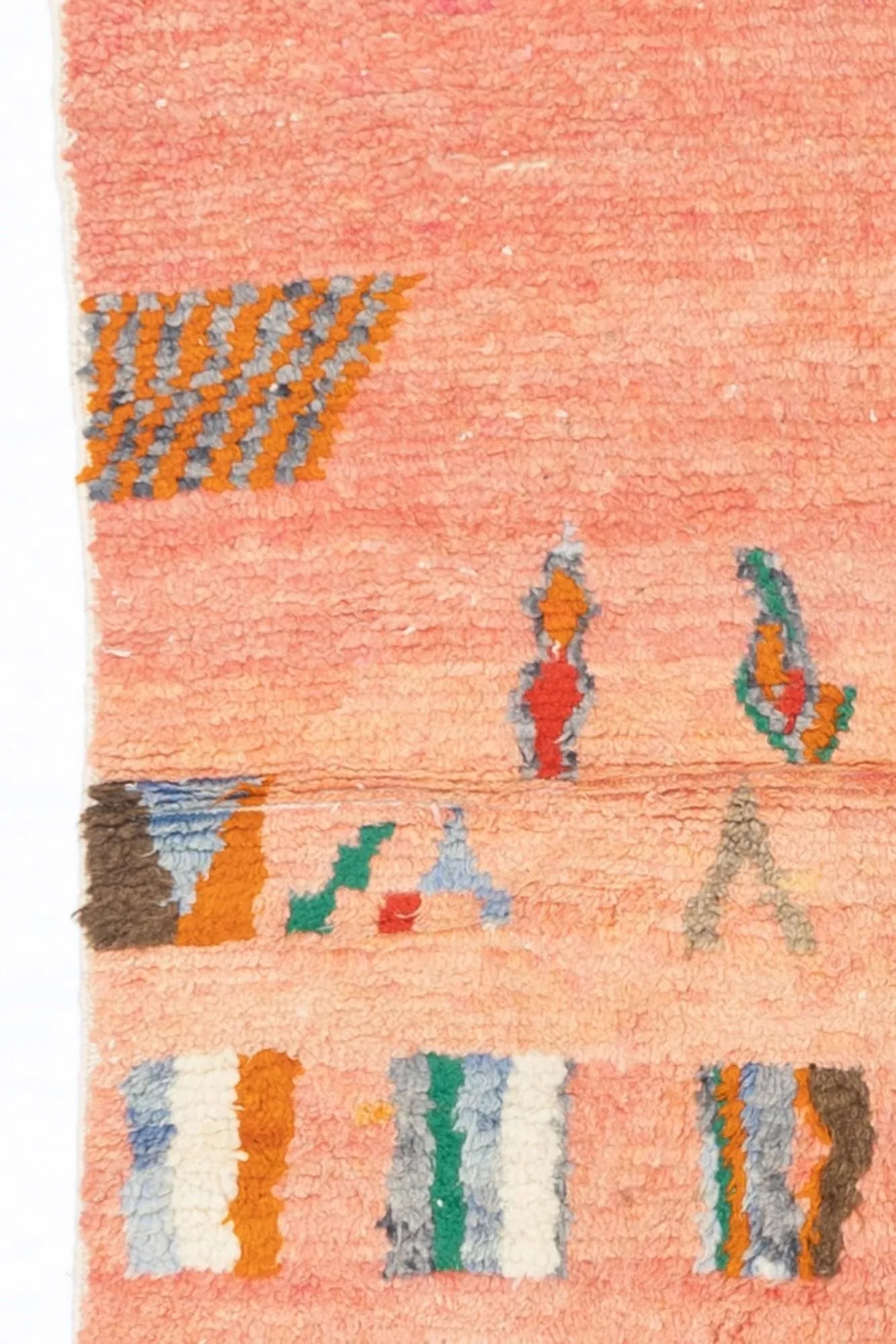 Mid Century Moroccan Rug 4'1" X 5'10" - 4