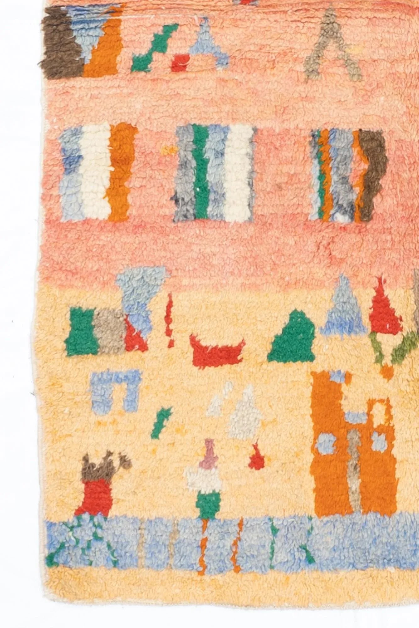 Mid Century Moroccan Rug 4'1" X 5'10" - 5