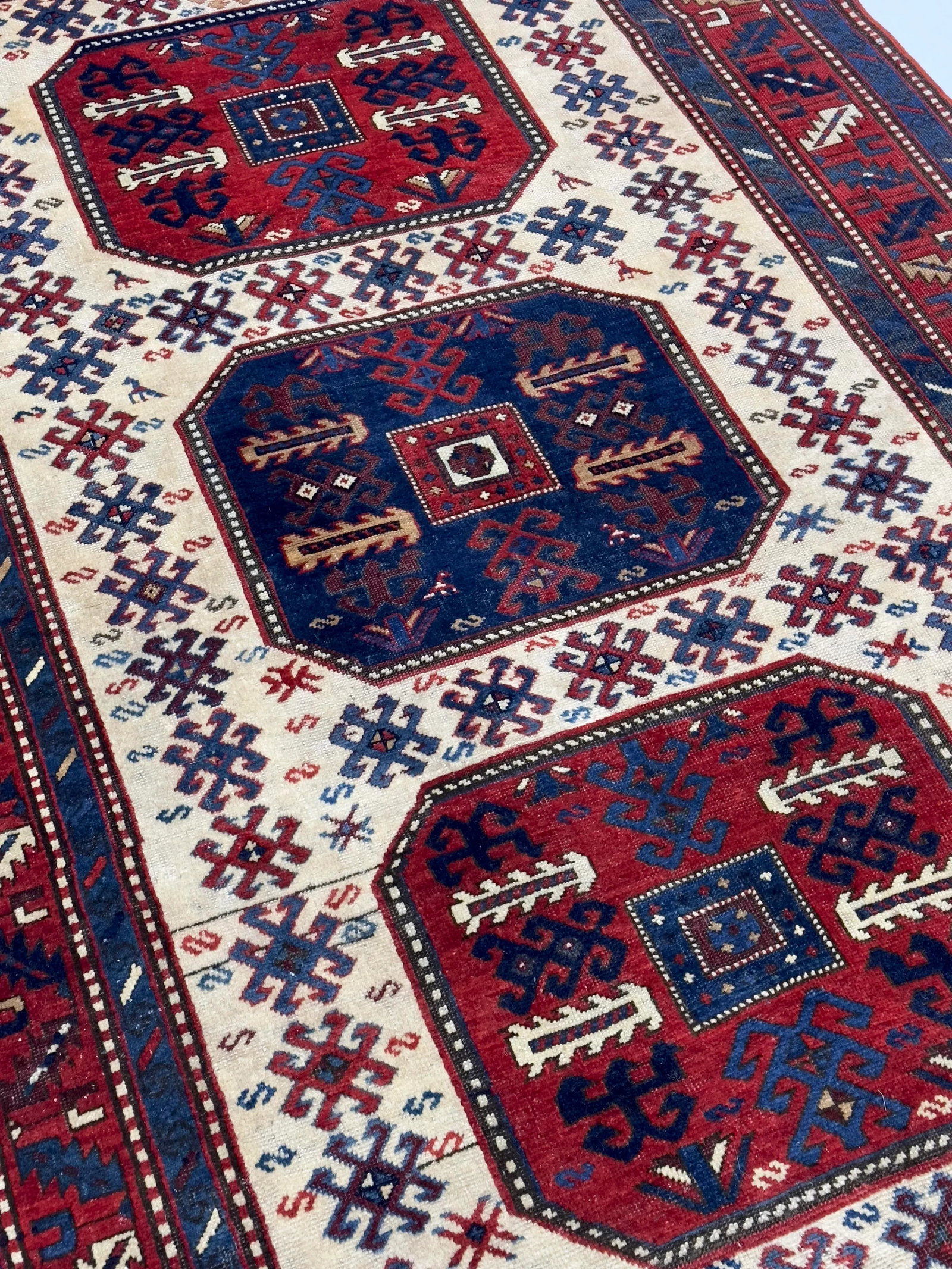 Antique Chajli Kazak Rug 4'10" X 7'10" - 5