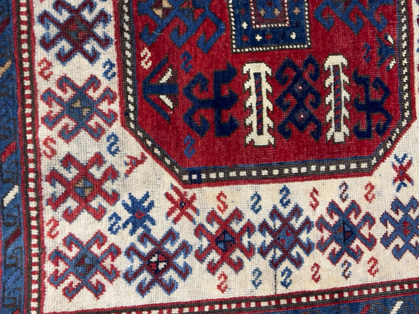 Antique Chajli Kazak Rug 4'10" X 7'10" - 8