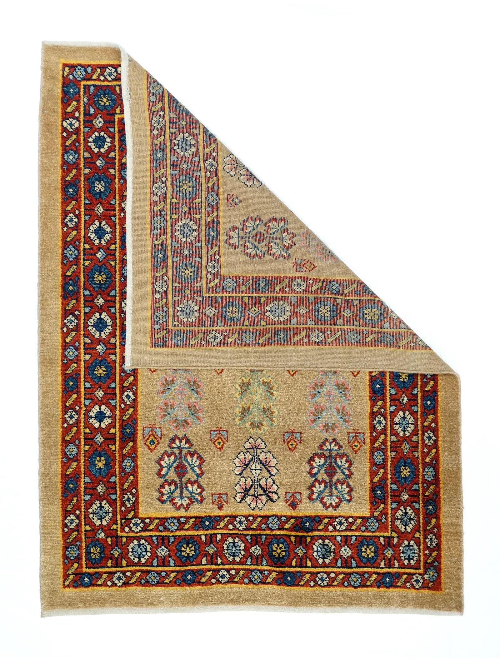 Vintage Persian Veramin Rug 4'4" X 5'9" - 2