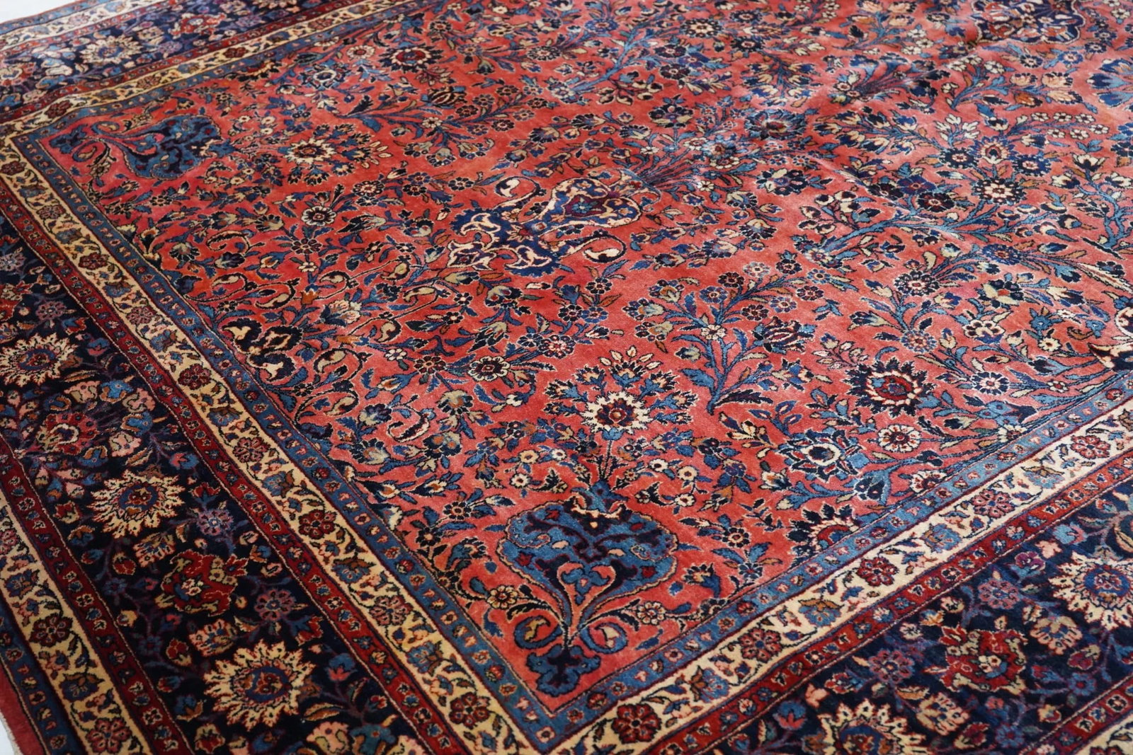 Antique Persian Kashan Rug 9'0'' X 14'1'' - 3