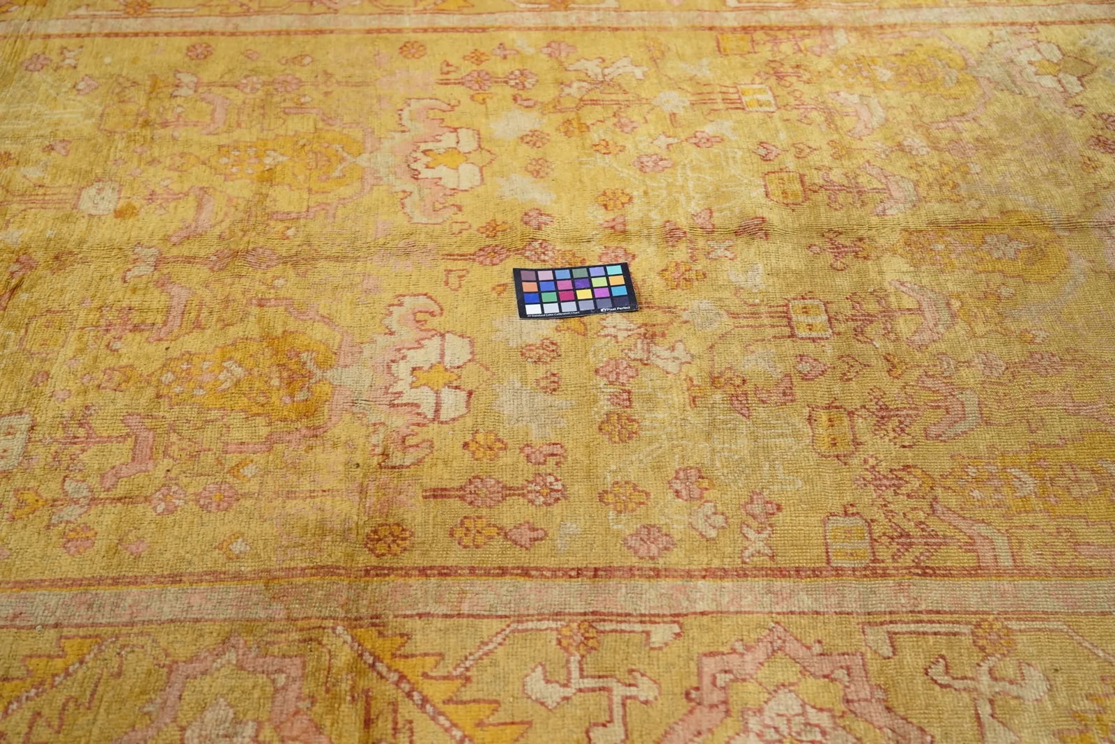 Antique Turkish Oushak Rug 7'2" X 14'10" - 3