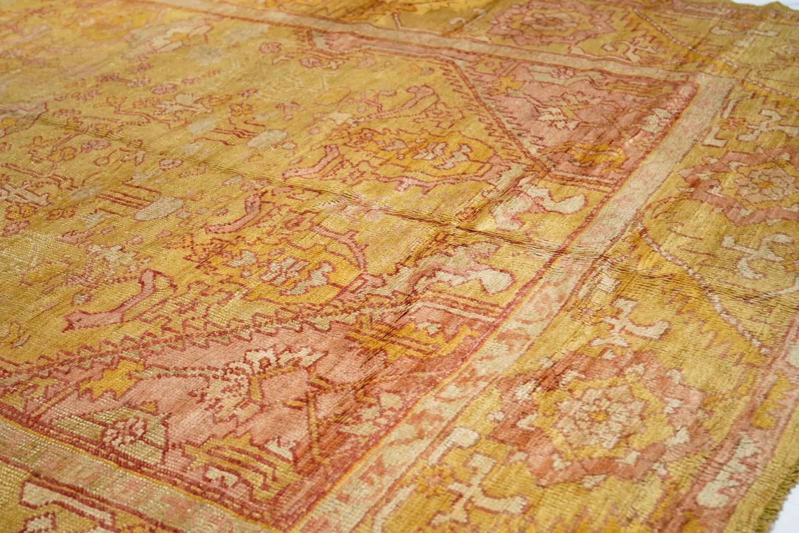 Antique Turkish Oushak Rug 7'2" X 14'10" - 7