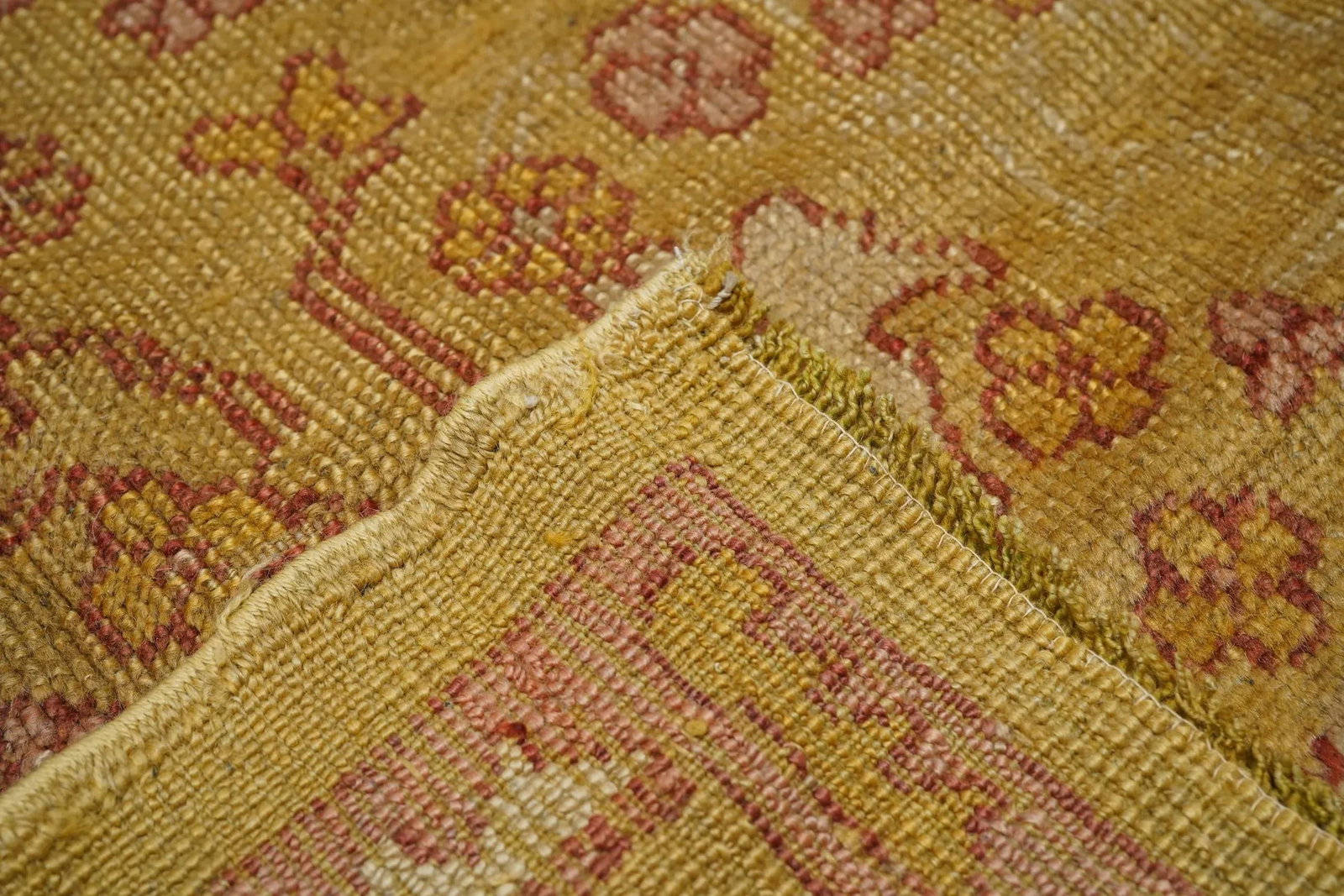Antique Turkish Oushak Rug 7'2" X 14'10" - 8