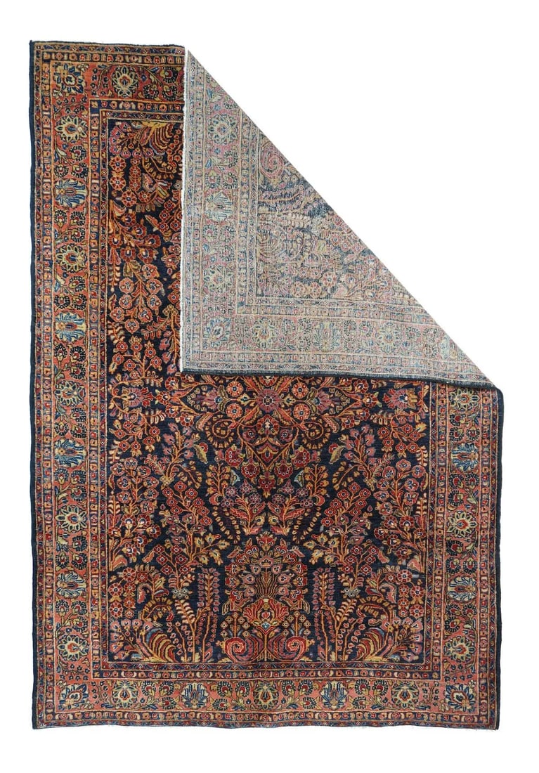 Antique Persian Sarouk Rug 6'2'' X 9'0'' - 2