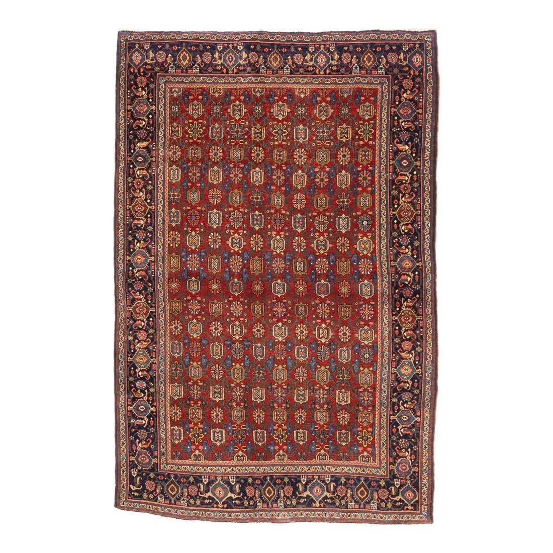Antique Persian Halvai Bidjar Rug 4'10" X 7'3" (1 of 2)