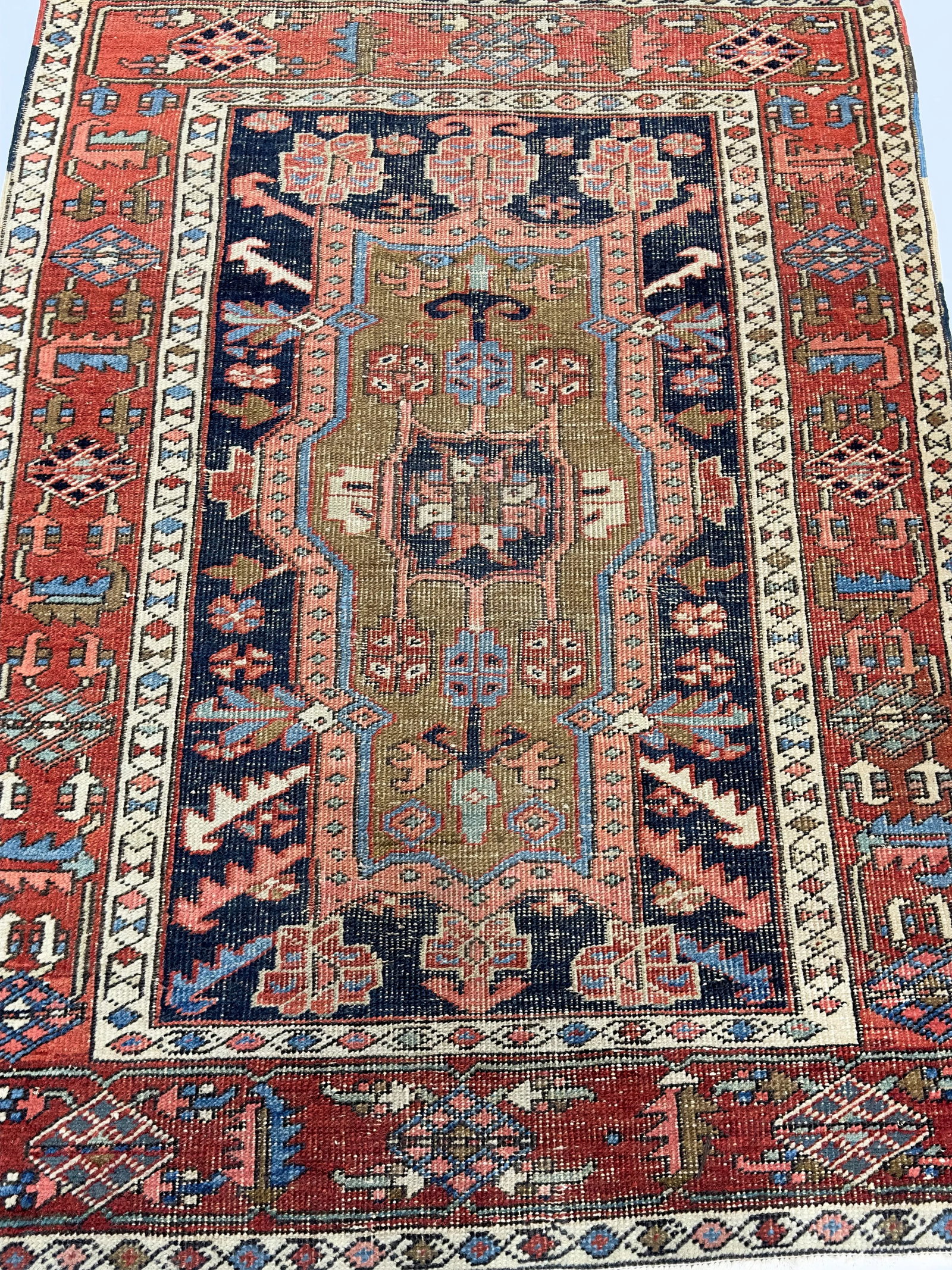 Antique Persian Heriz Rug 3'3" X 4'6" - 9