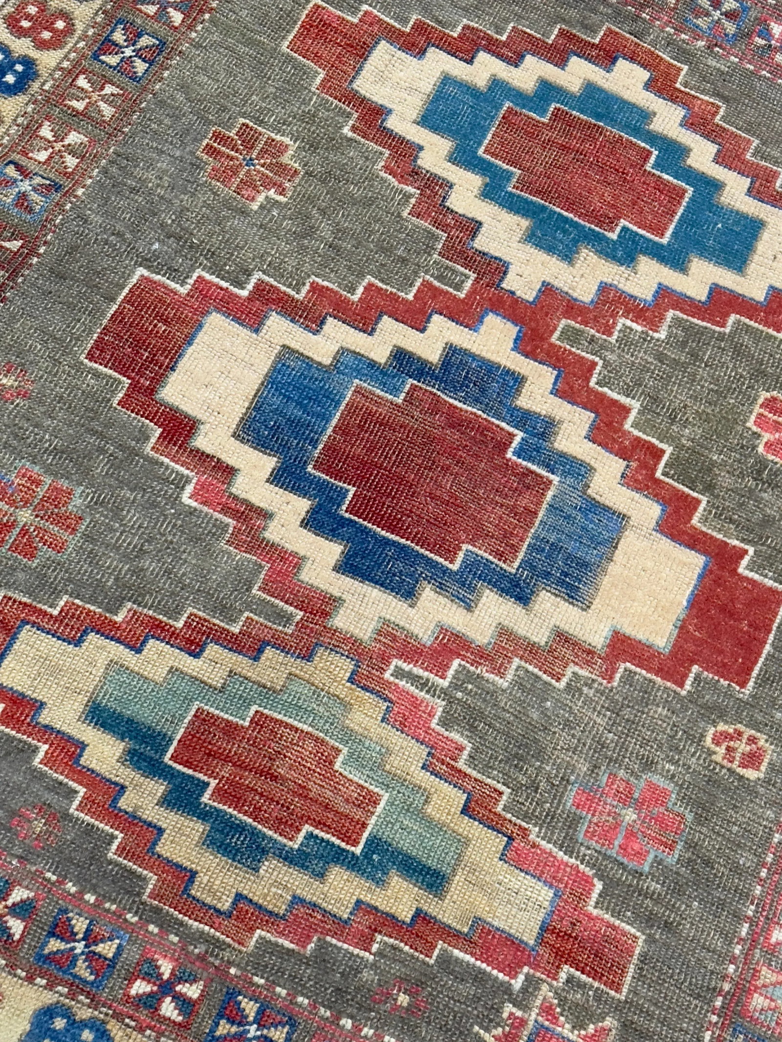 Antique Caucasian Kuba Rug 4'0" X 4'7" - 6