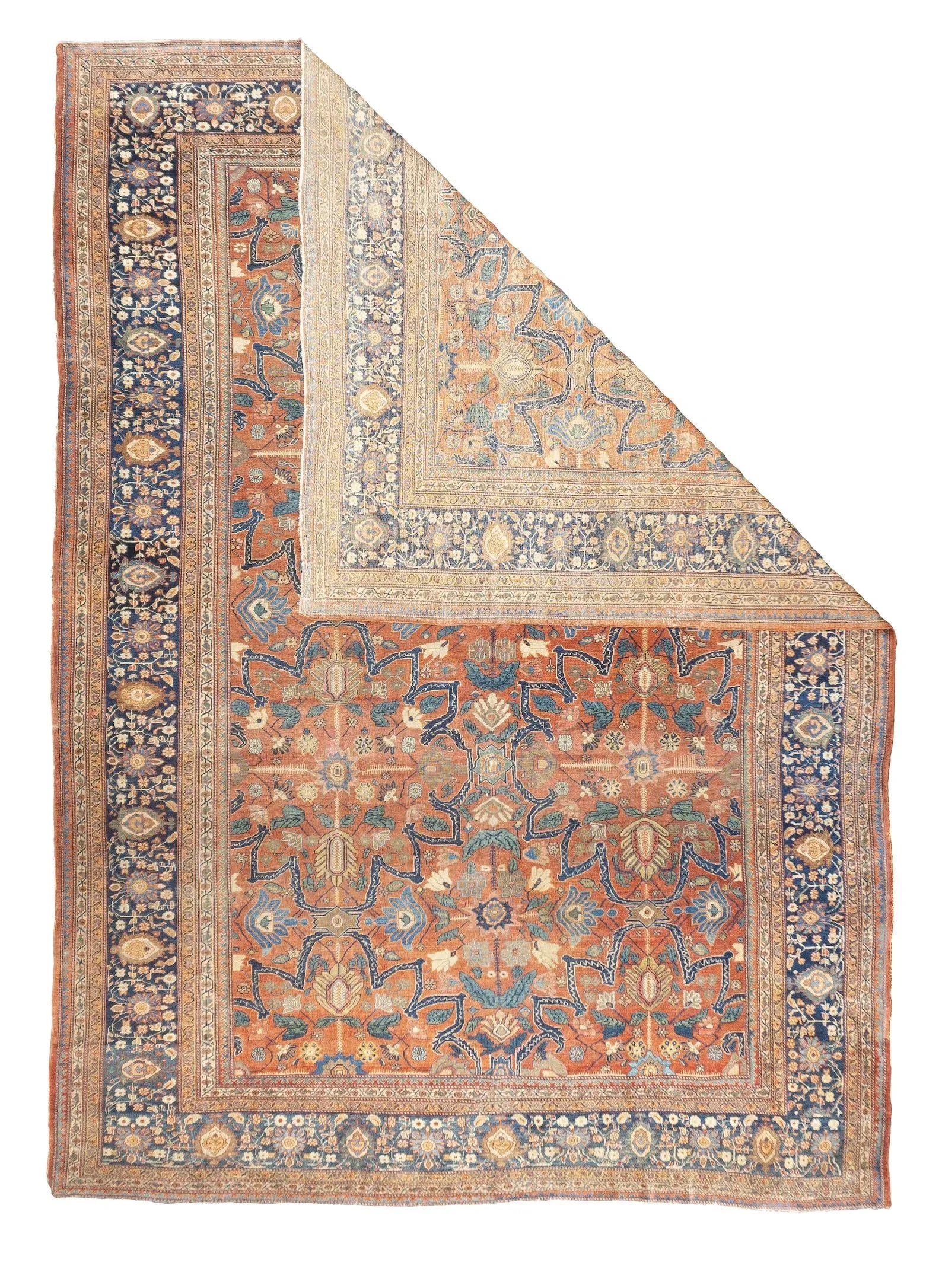 Antique Persian Farahan Sarouk Rug 8'10" X 12'3" - 2