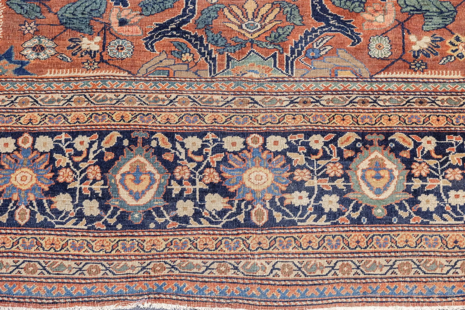 Antique Persian Farahan Sarouk Rug 8'10" X 12'3" - 8