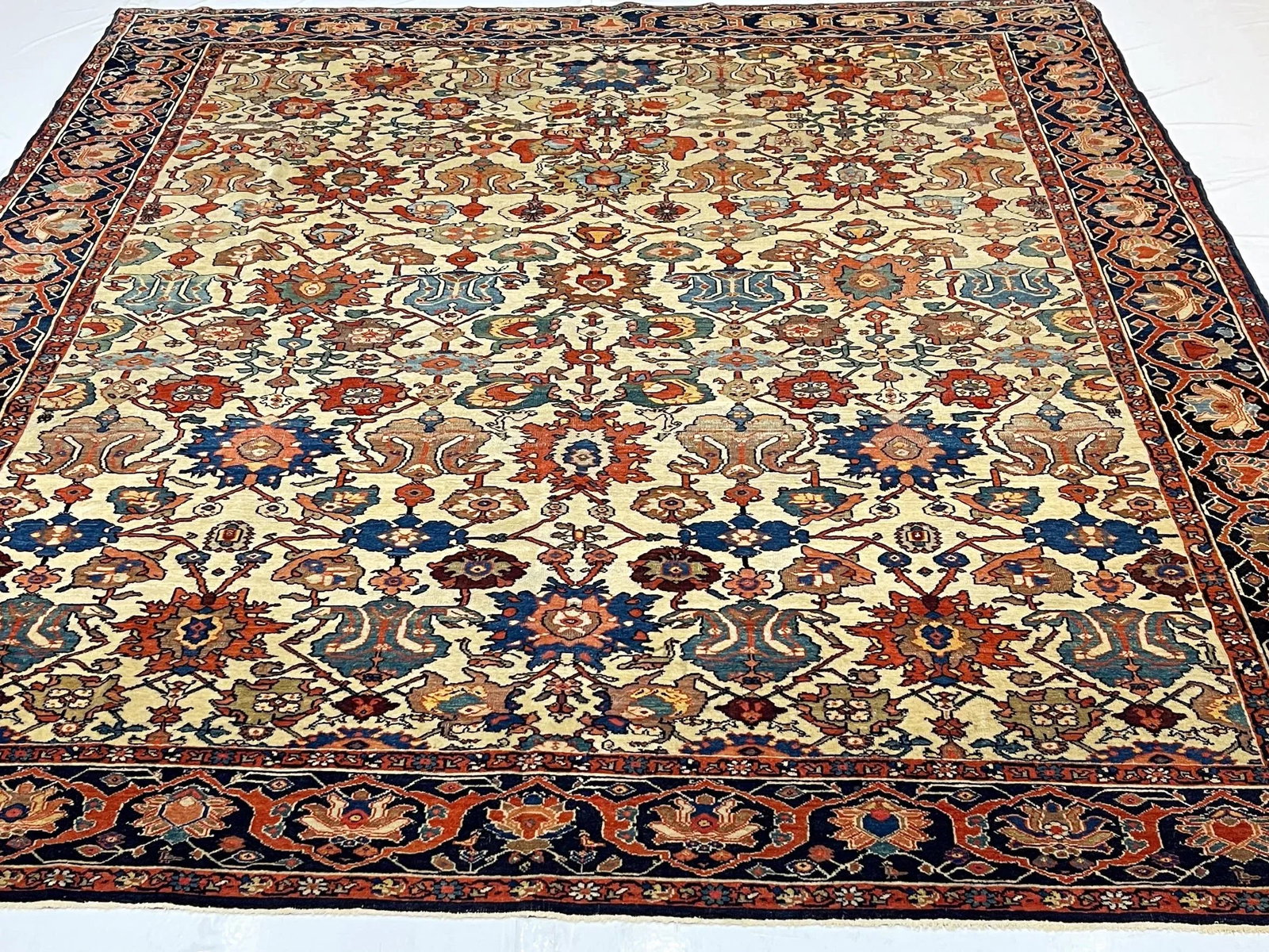 Antique Persian Farahan Rug 8'6" X 9'5" - 4