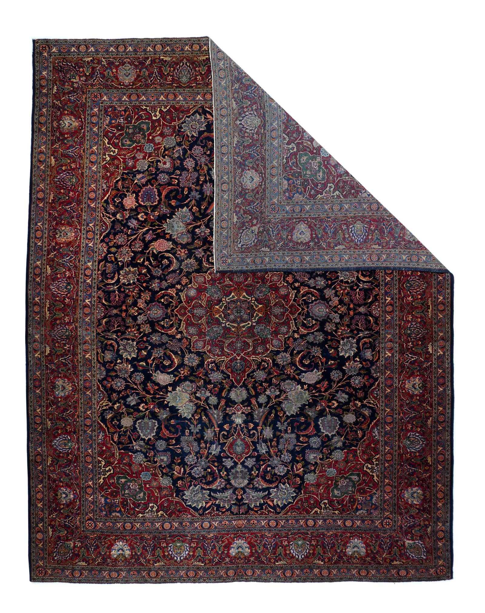 Vintage Persian Kashan Rug 9'6" X 11'6" - 2