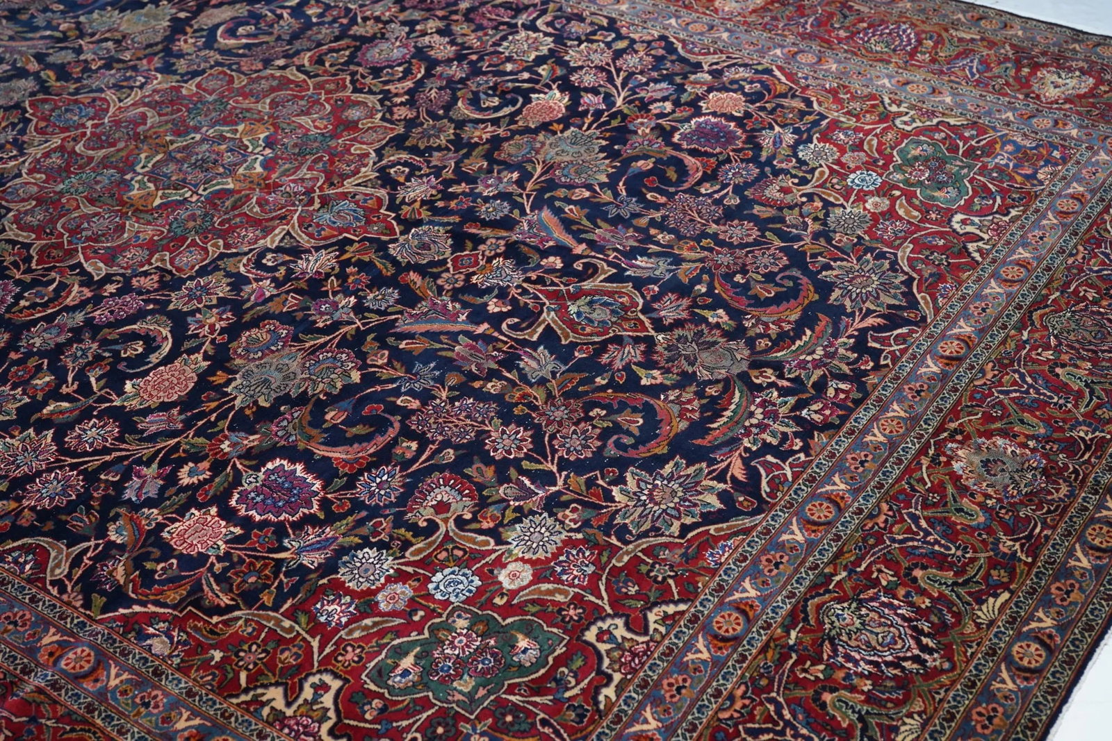 Vintage Persian Kashan Rug 9'6" X 11'6" - 4
