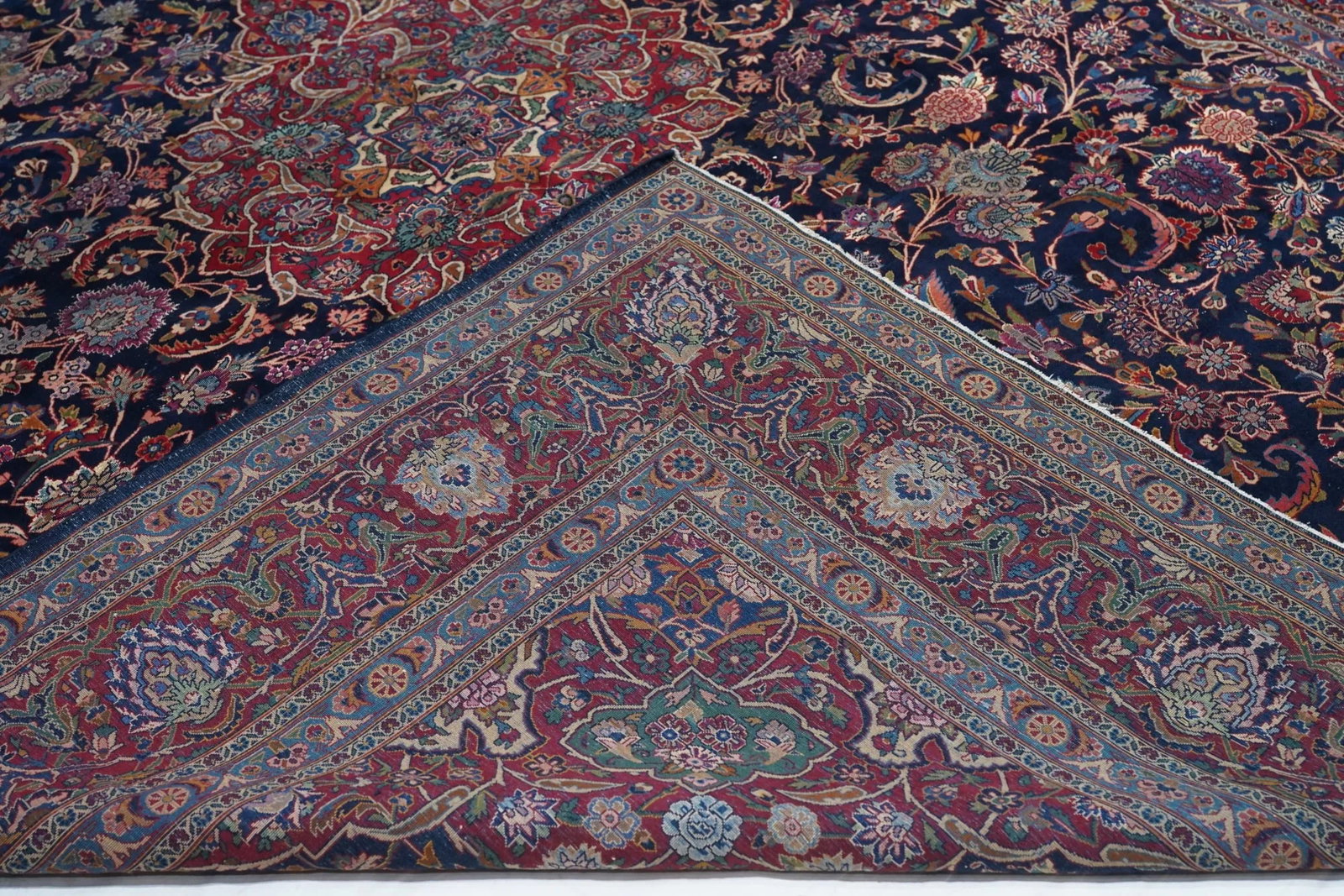 Vintage Persian Kashan Rug 9'6" X 11'6" - 5