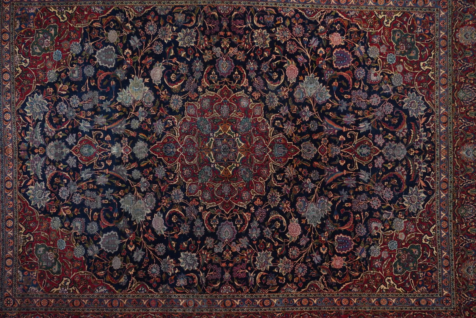 Vintage Persian Kashan Rug 9'6" X 11'6" - 6