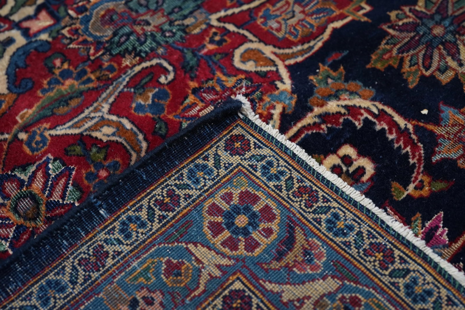 Vintage Persian Kashan Rug 9'6" X 11'6" - 9