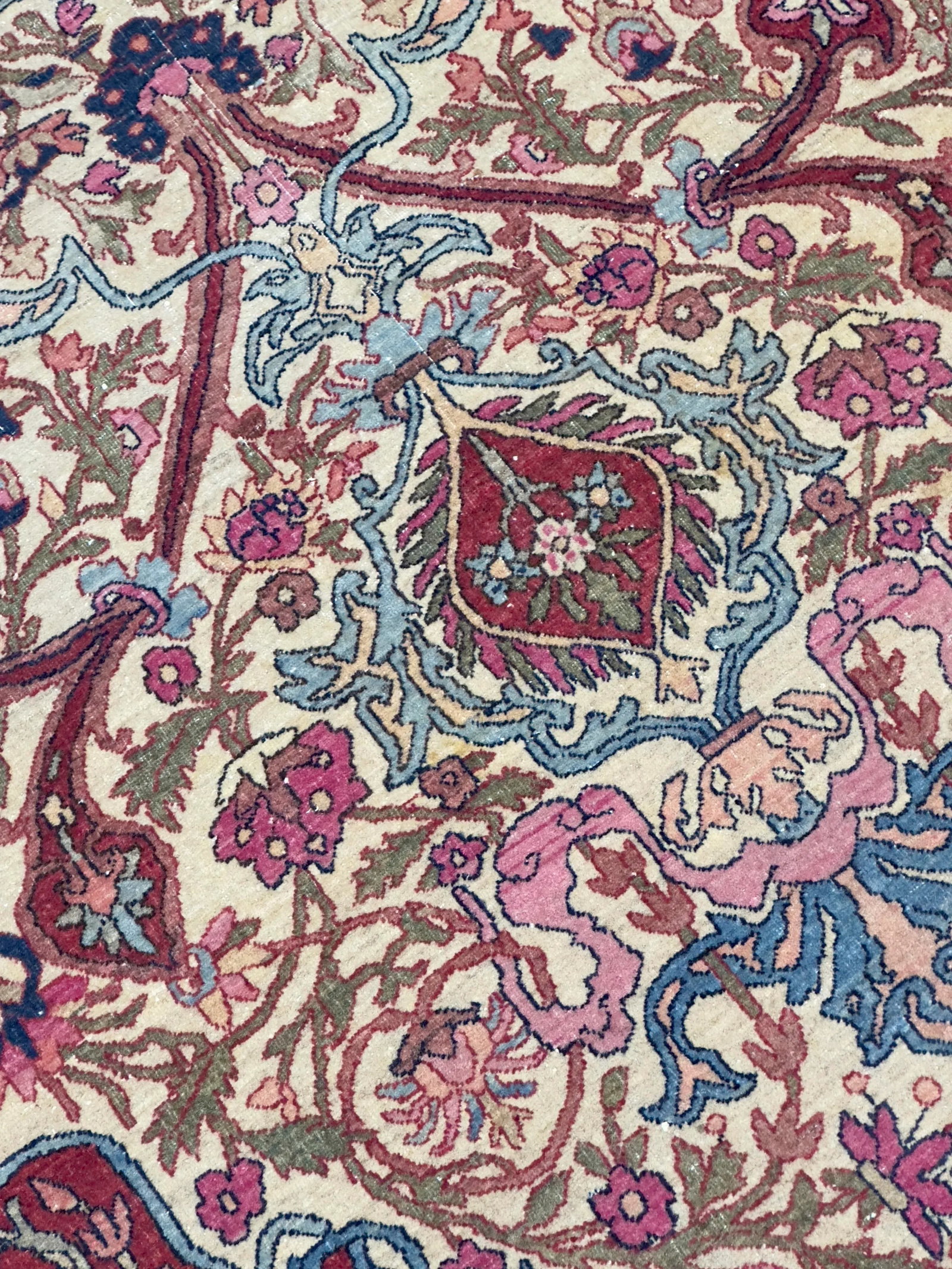 Antique Persian Tehran Rug 4'8" X 7'2" - 4