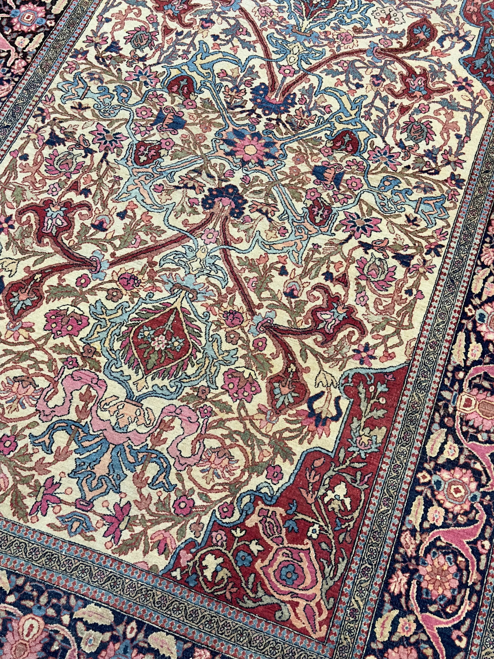 Antique Persian Tehran Rug 4'8" X 7'2" - 9