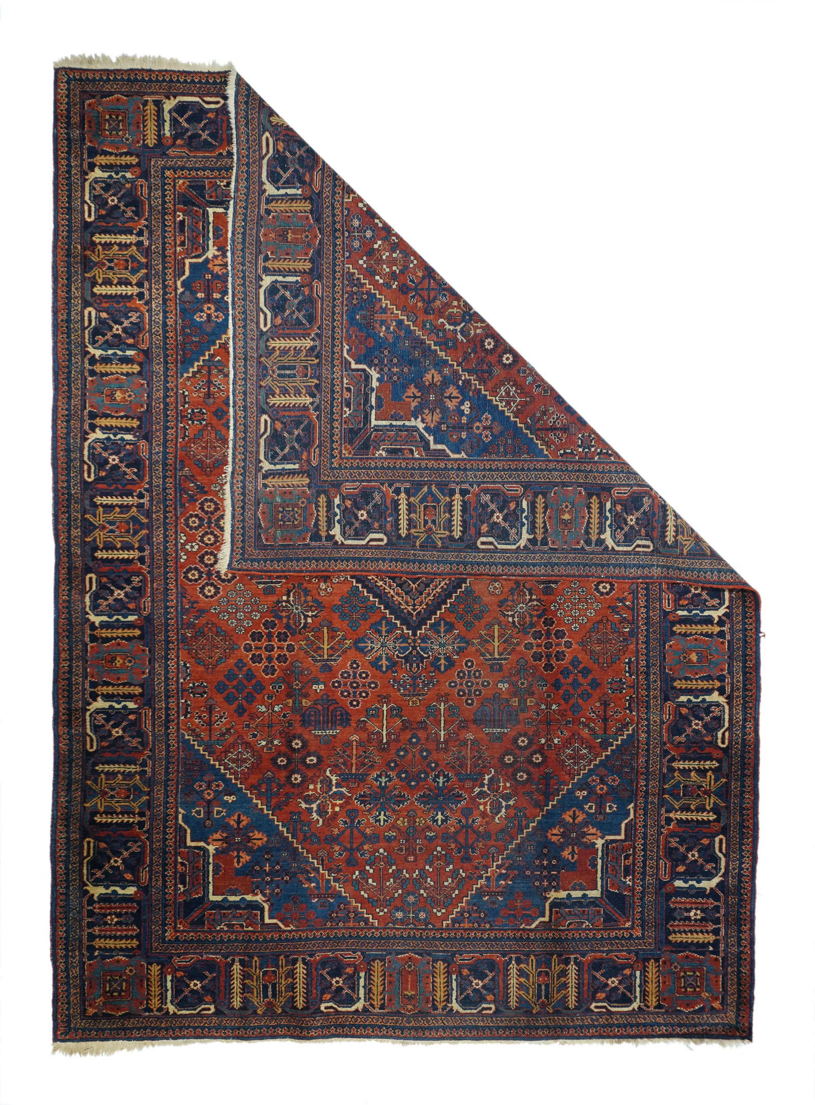 Vintage Persian Joshaghan Rug 7'3" X 10'3" - 2