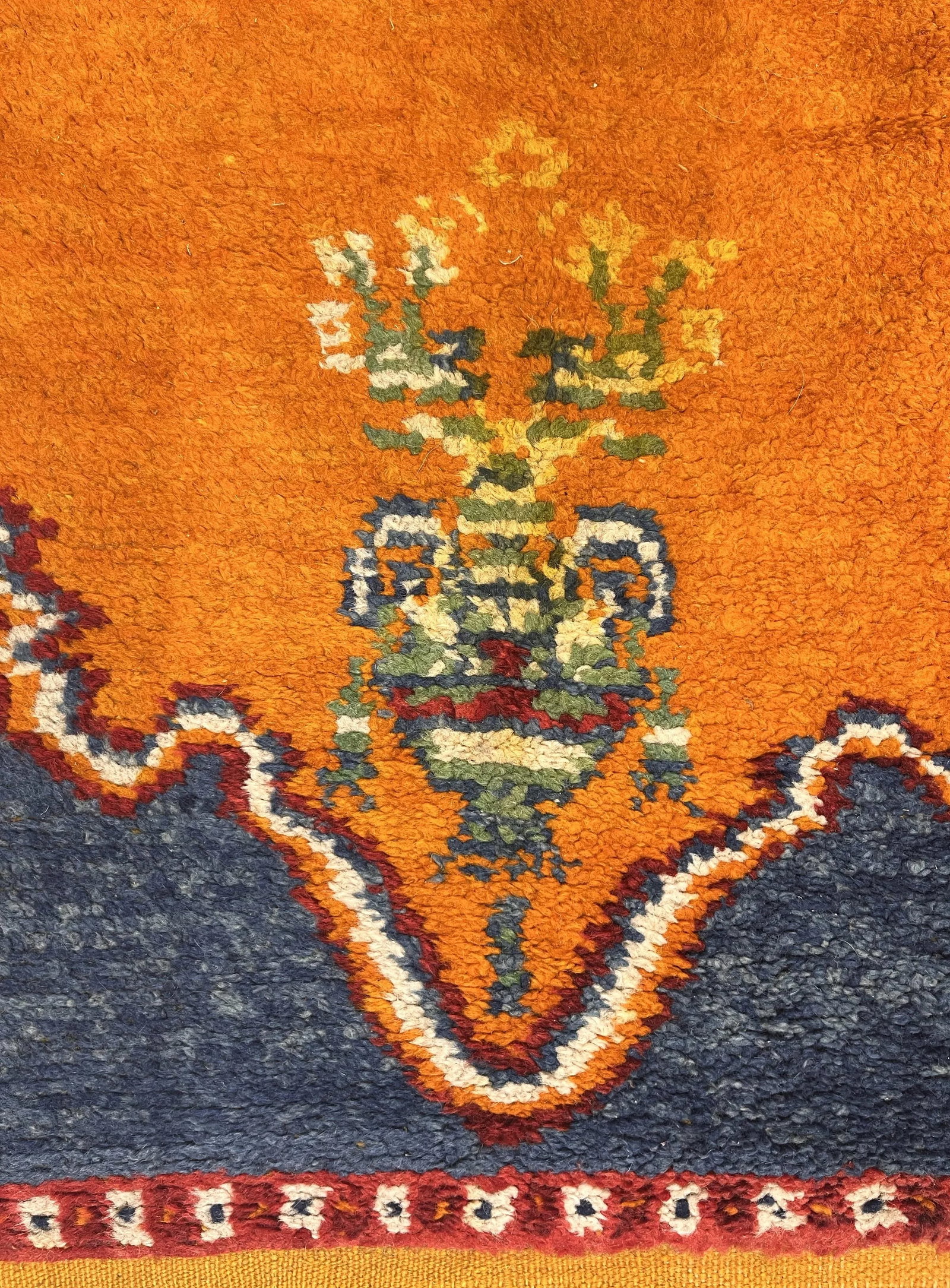 Mid Century Moroccan Rug 4'2" X 6'6" - 6