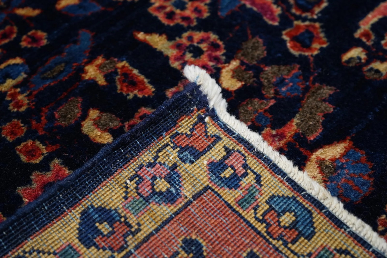 Antique Mohajeran Sarouk Rug 4'2" X 6'2" - 10